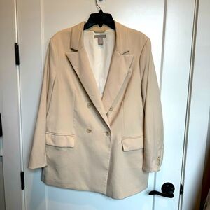 H&M beige double breasted Blazer L